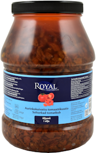 Royal aurinkokuivattu tomaattikuutio öljyssä 2,4/1,3kg