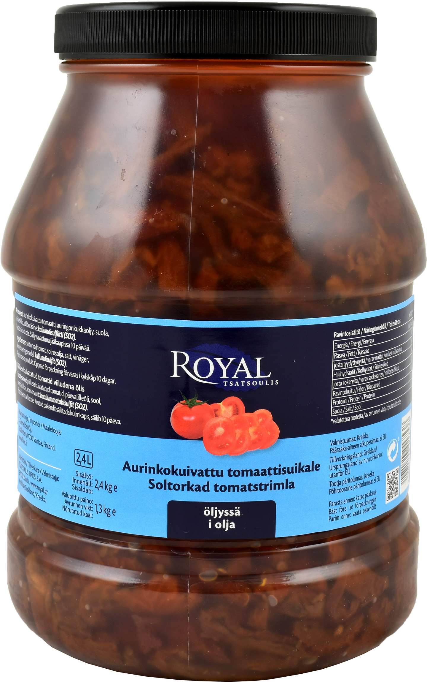 Royal aurinkokuivattu tomaattisuikale 2,4/1,3kg