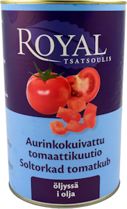 Royal aurinkokuivattu tomaattikuutio öljyssä 4,2/2,6 kg