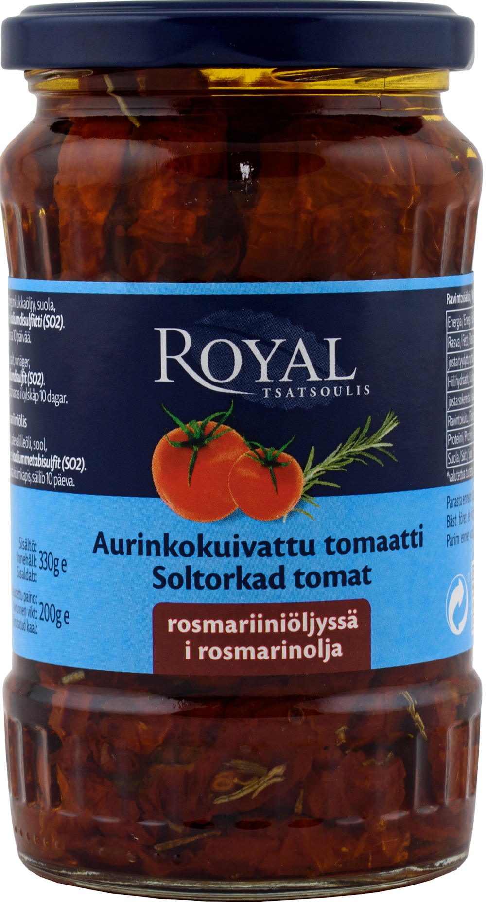 Royal aurinkokuivattu tomaatti rosmariiniöljyssä 330g/200g — HoReCa-tukku  Kespro