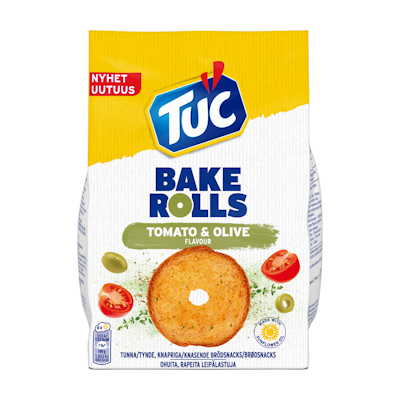 TUC Bake Rolls leipälastut 150g tomaatti oliivi