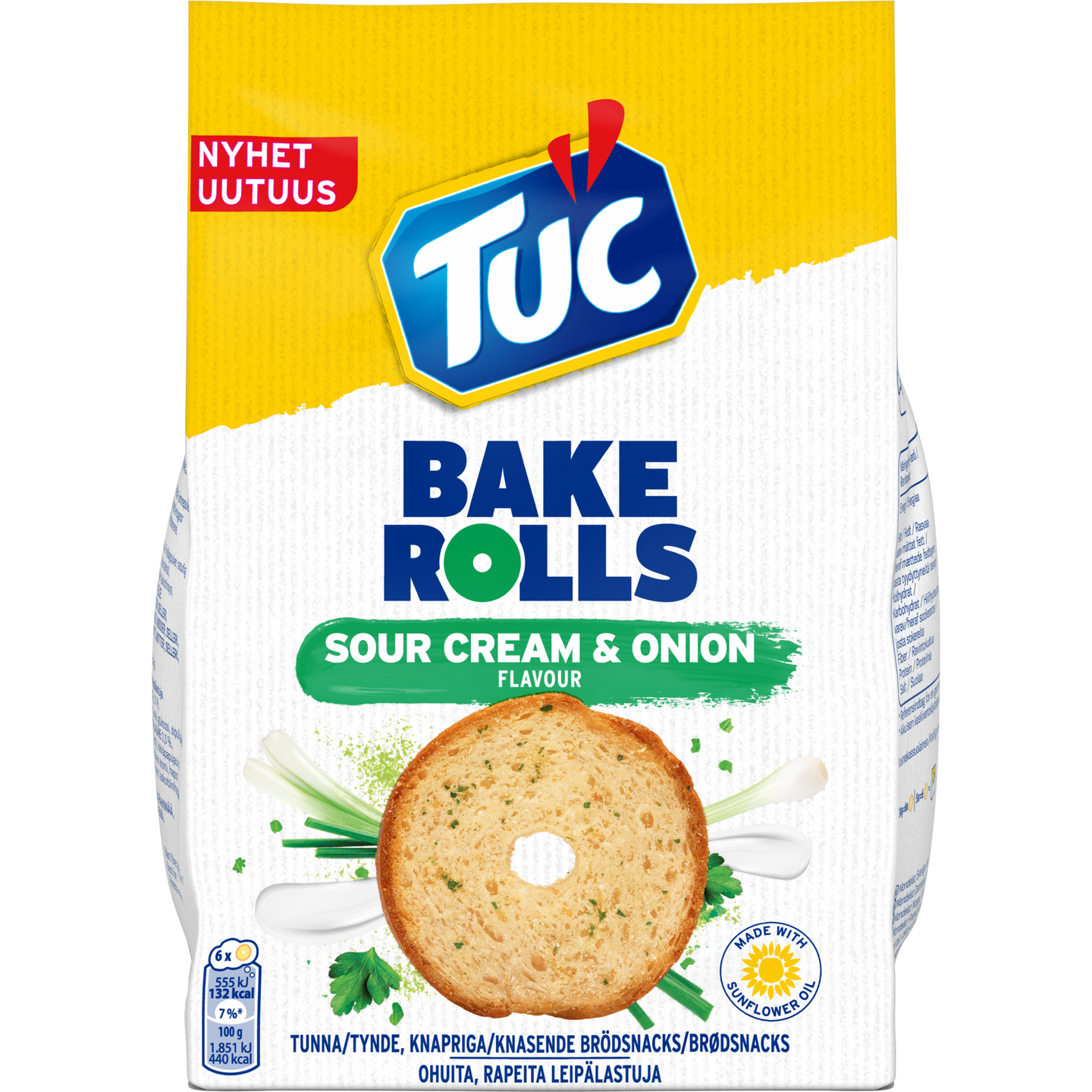 TUC Bake Rolls leipälastut 150g sour cream-sipuli | K-Ruoka Verkkokauppa