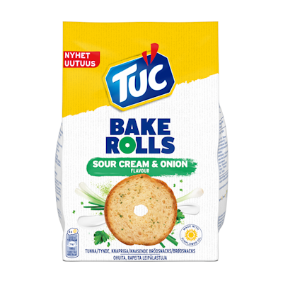 TUC Bake Rolls leipälastut 150g sour cream-sipuli