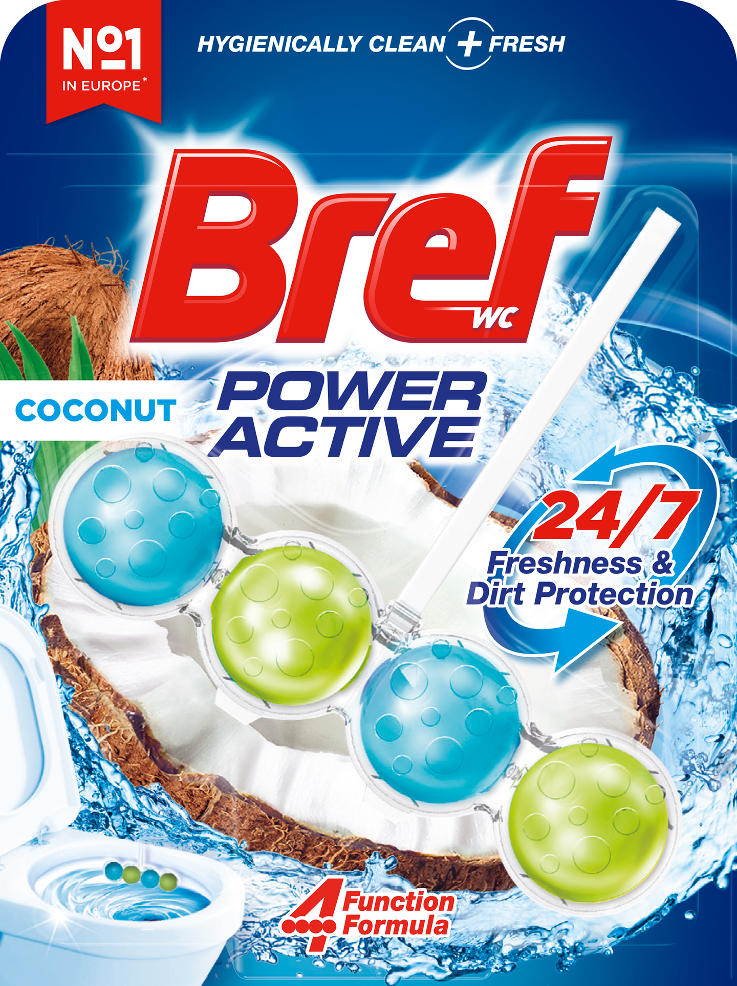 Bref Power Active wc-raikastin 50g Coconut Water