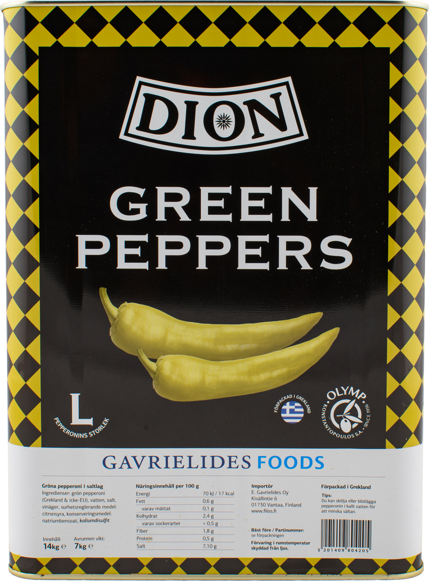 Dion pepperoni koko L 14/7kg
