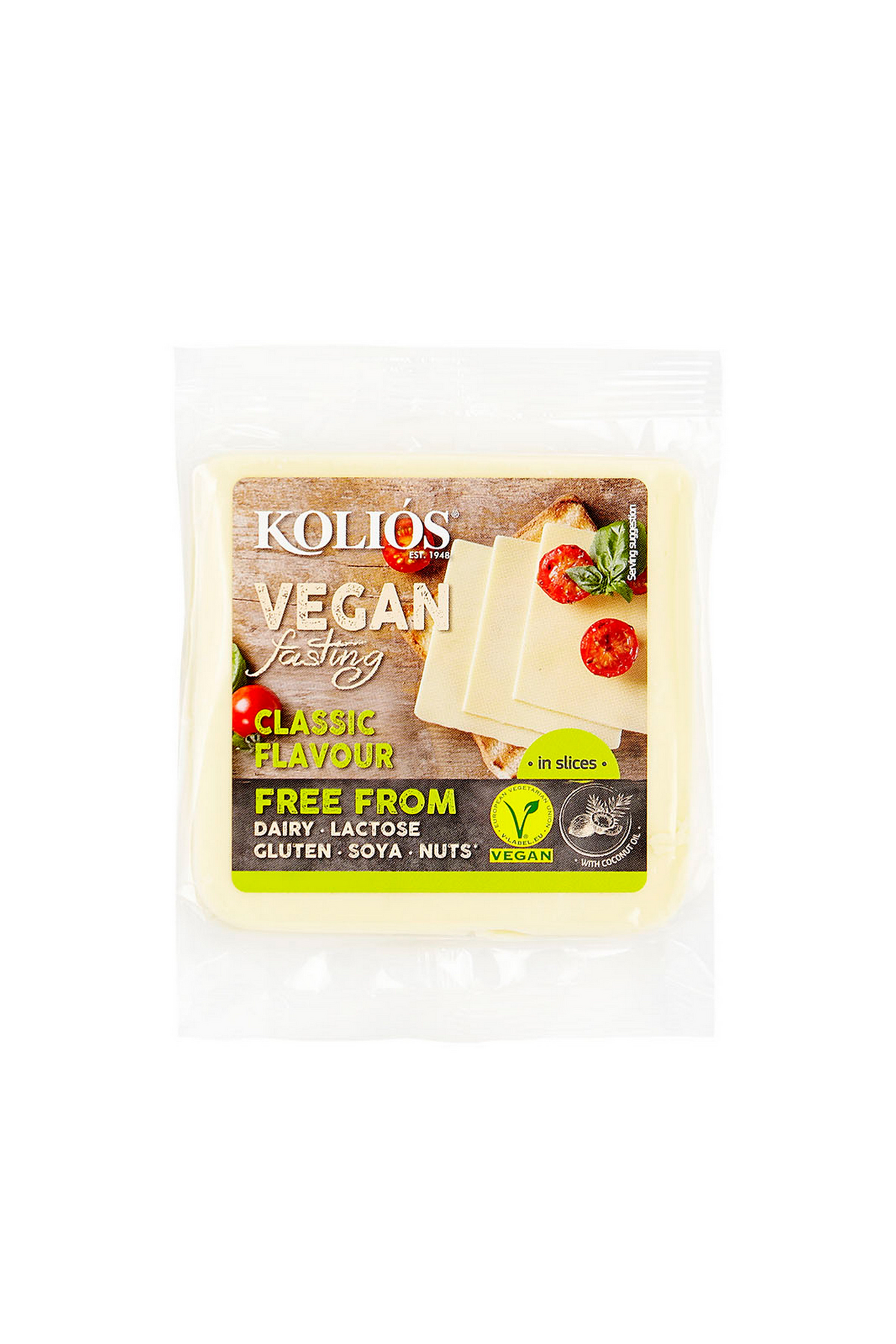 Kolios vegan viipale kasviperäinen juustovaihtoehto 200g classic