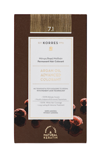 Korres hiusväri 7.1 Ash Blonde Argan Oil Advance Colorant 50ml+75ml+20ml