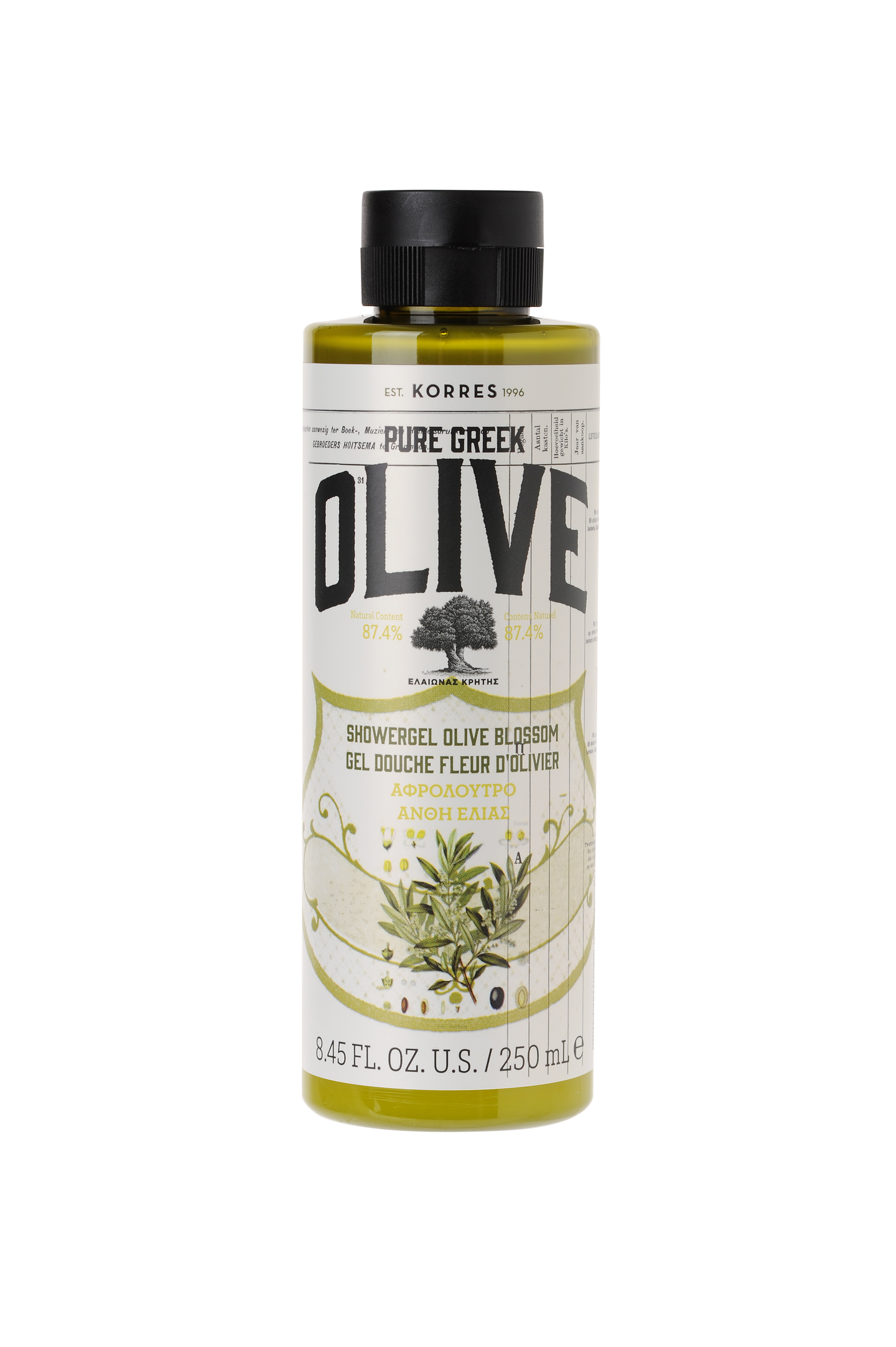 Korres suihkugeeli 250ml Olive & Olive Blossom