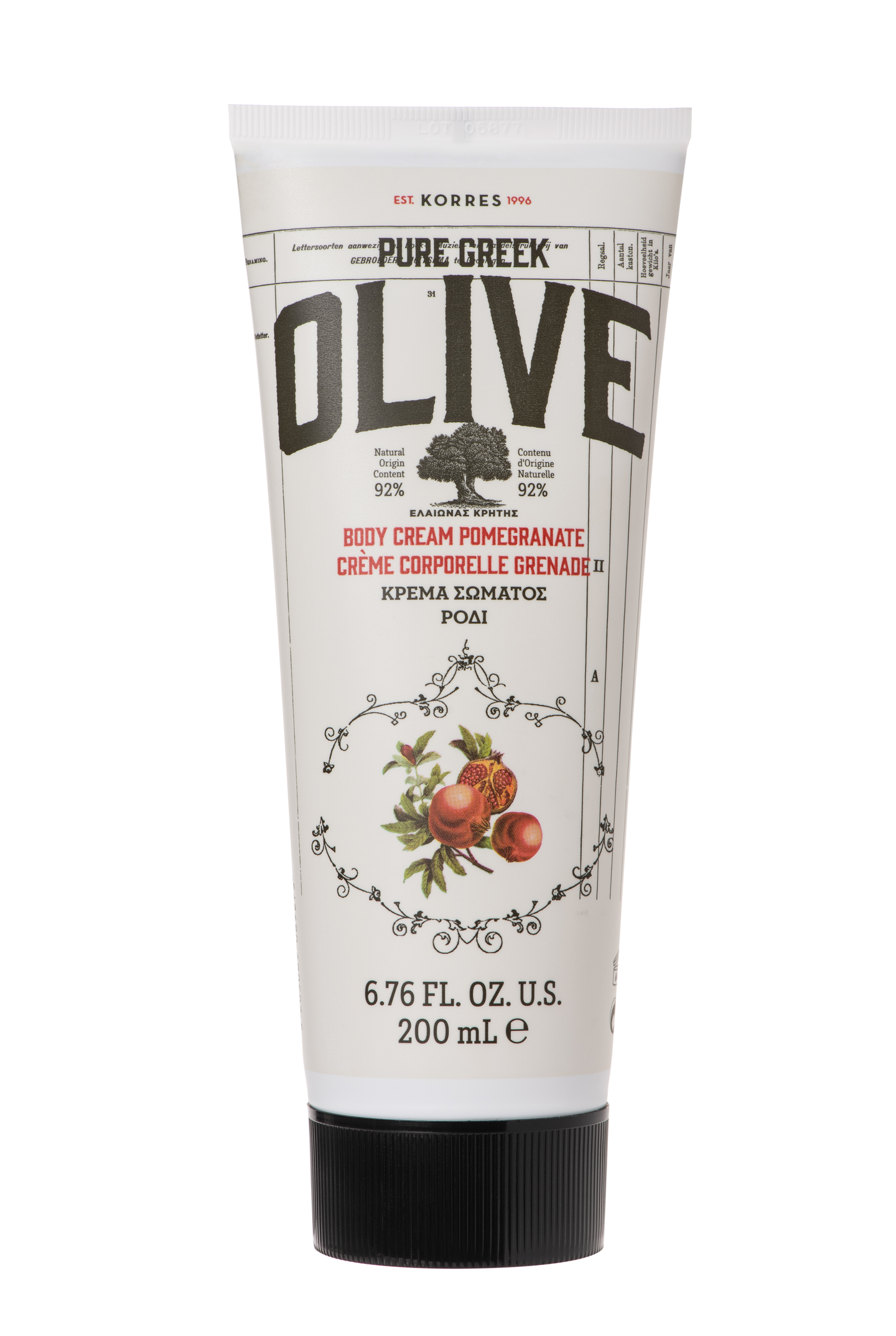 Korres vartalovoide 200ml Olive & Pomegranate