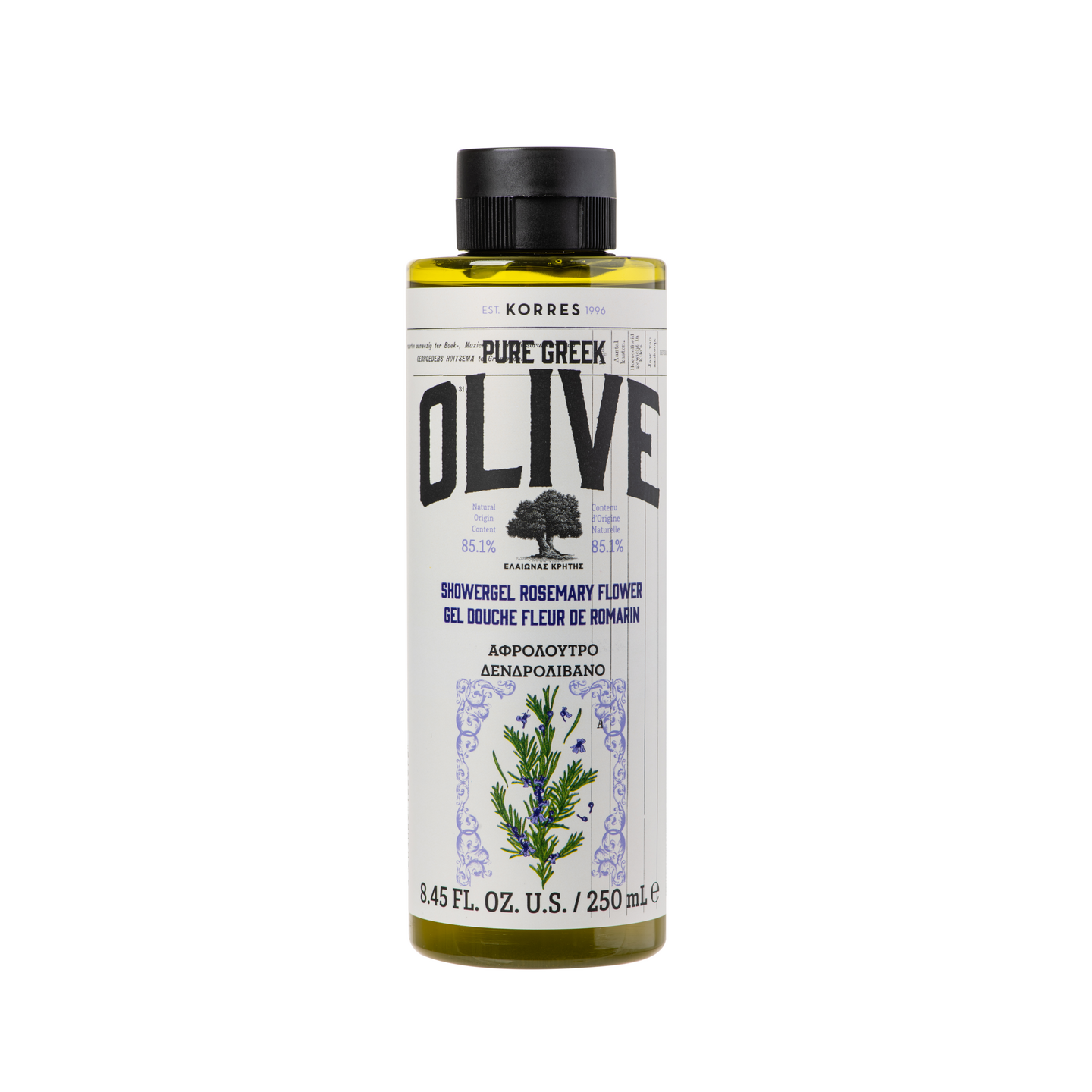 Korres suihkugeeli 250ml Olive Rosemary Flower