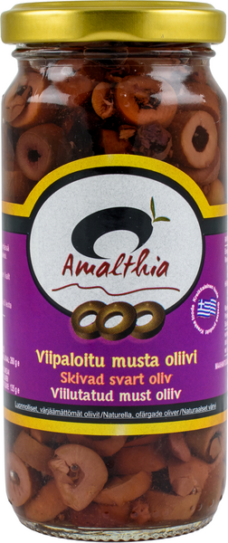 Amalthia musta viipaloitu oliivi 260/135 g
