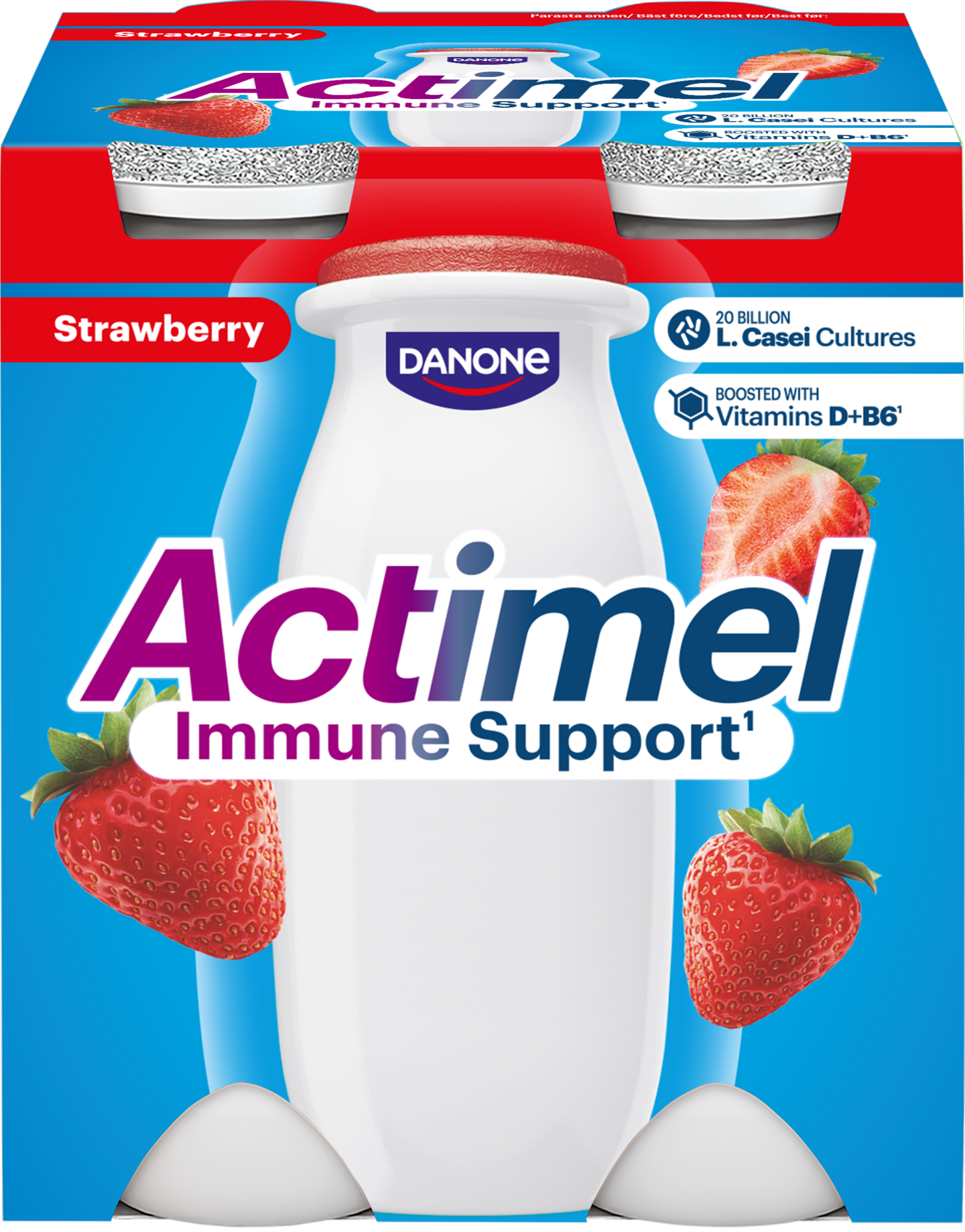 Danone Actimel jogurttijuoma 4x100g mansikka