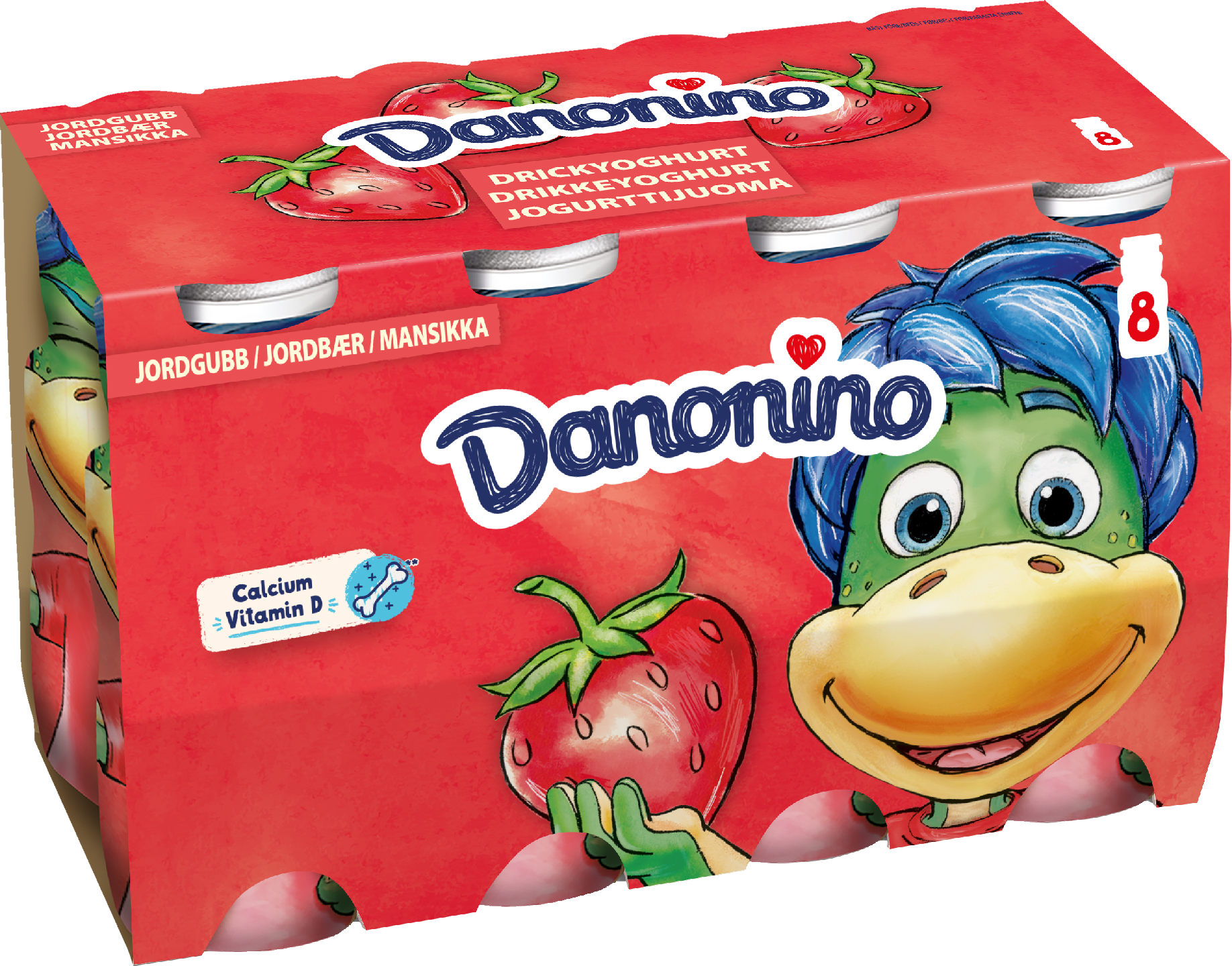 Danone Danonino 8x100g mansikka jogurttijuoma