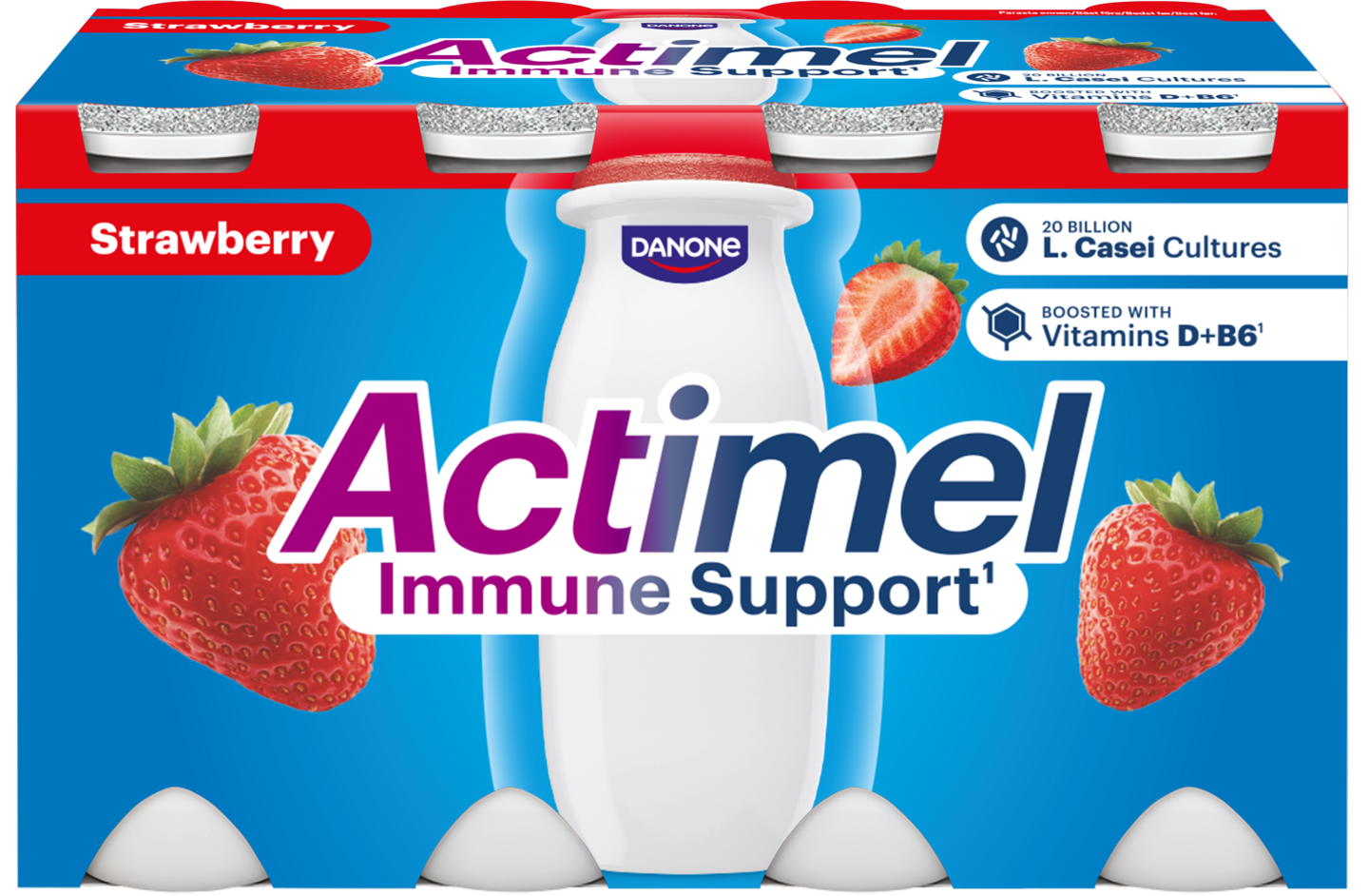 Danone Actimel jogurttijuoma 8x100g mansikka