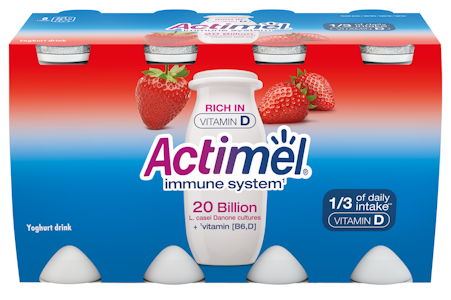 Danone Actimel jogurttijuoma 8x100g mansikka