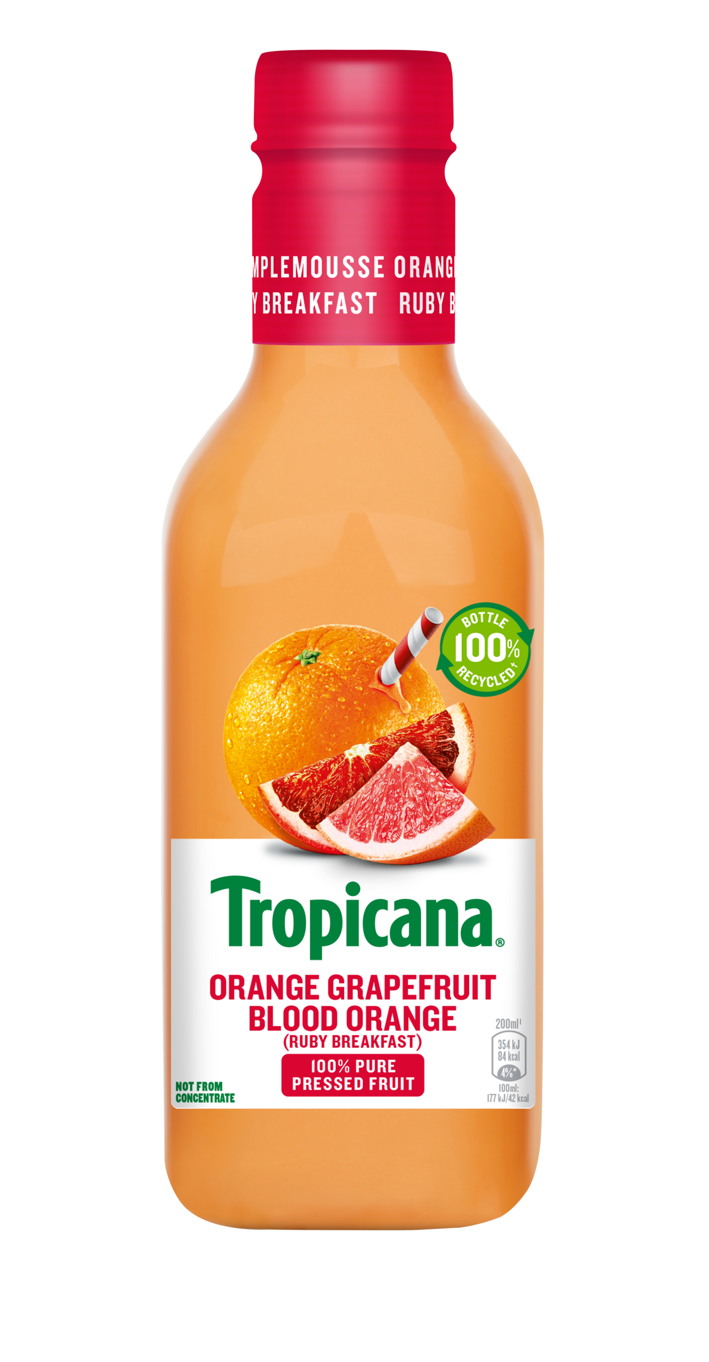 Tropicana 4 hedelmän täysmehu 0,9l orange-grapefruit-blood orange