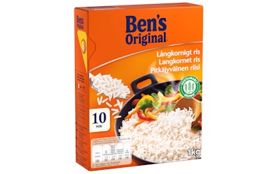 Ben's Original Pitkäjyväinen riisi 1kg - kuva