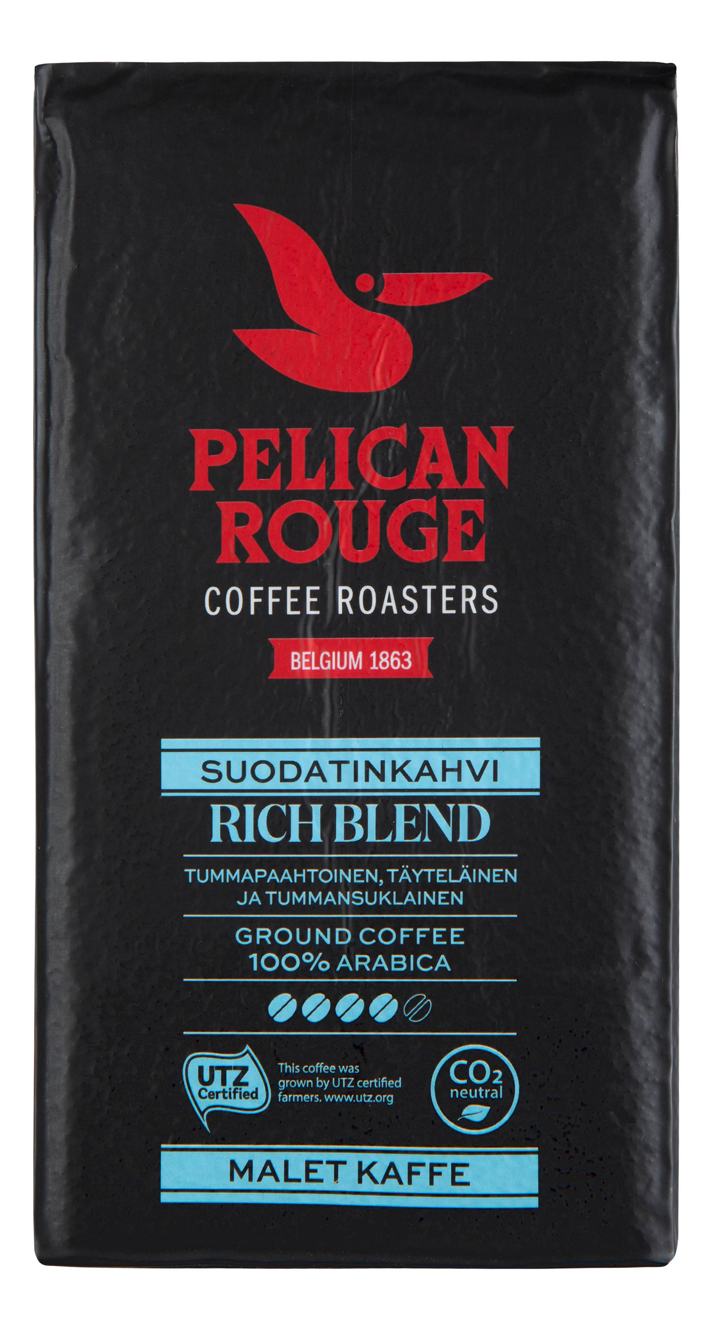 Pelican Rouge suodatinkahvi 500g Rich blend tummapaahtoinen RFA