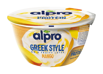 Alpro Greek Style proteiinipitoinen soijavalmiste 150g mango