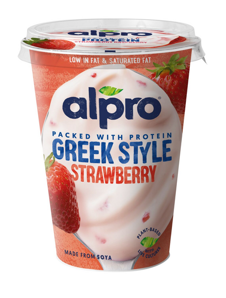 Alpro Greek Style soijavalmiste 400g mansikka