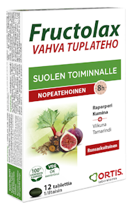 Fructolax Vahva Tuplateho runsaskuituinen ravintolisätabletti 11g/12 kpl