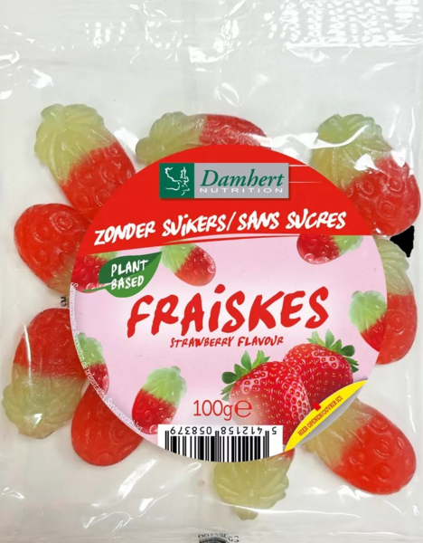 Sokerittomat mansikkamakeiset 100g