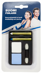 Suomi kasvoväripaletti ja kynät