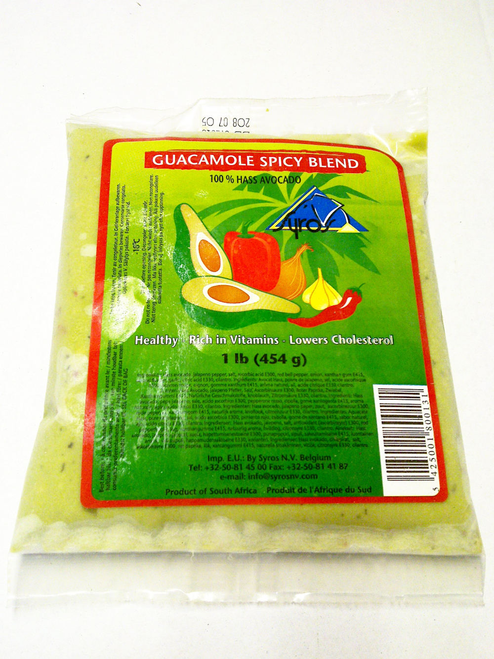 Syros Sunny guacamole spicy blend 500g pakaste — HoReCa-tukku Kespro