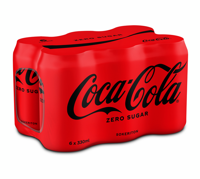 Coca-Cola Zero virvoitusjuoma 0,33l 6-pack