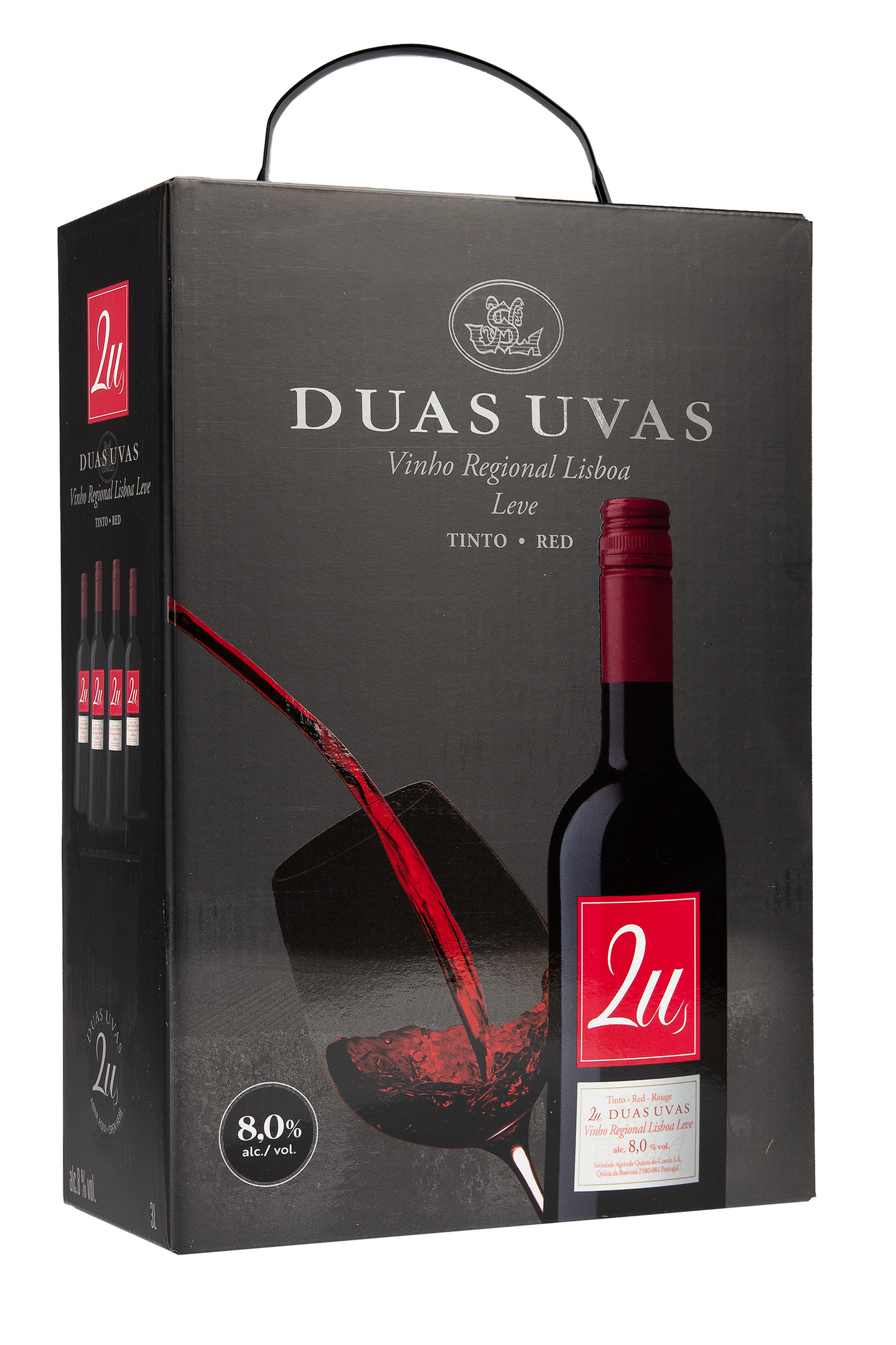 2U Duas Uvas Red 8% 3l