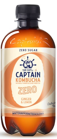Gutsy Captain Kombucha Zero Ginger Lemon 0,4l