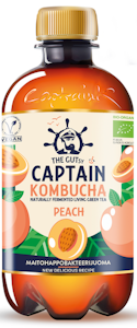 The Gutsy Captain Kombucha Peach kombucha-juoma 0,4l luomu