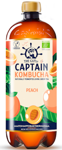 The Gutsy Captain Kombucha Sunny Peach kombucha-juoma 0,95l luomu