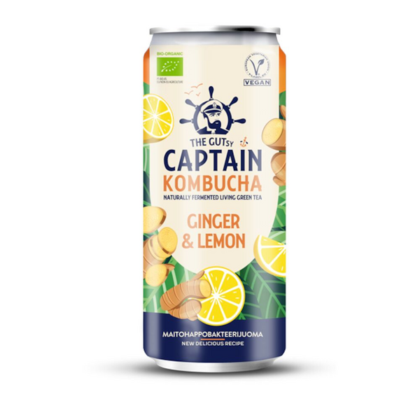 The Gutsy Captain Kombucha Ginger Lemon 0,25l luomu
