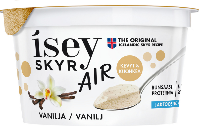 Isey Skyr Air vanilja laktoositon maitovalmiste 125g