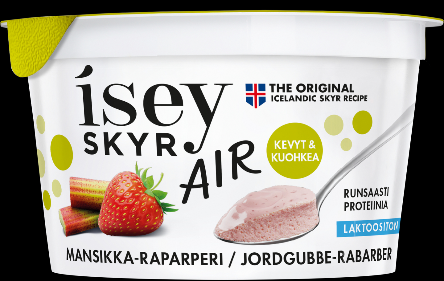 Isey Skyr Air mansikka-raparperi laktoositon 125g