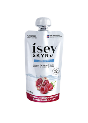 Isey Skyr On-The-Go granaattiomena-vadelma laktoositon 140g