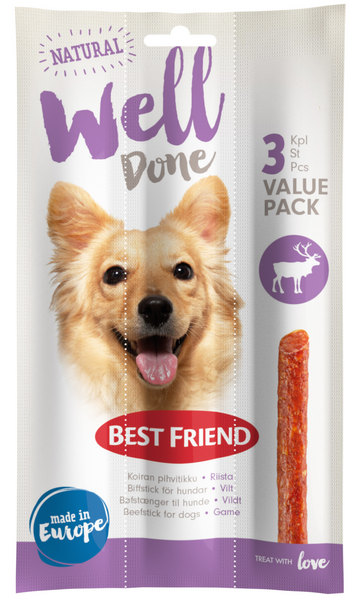 Best Friend WellDone koiran pihvitikku 3-pack riista