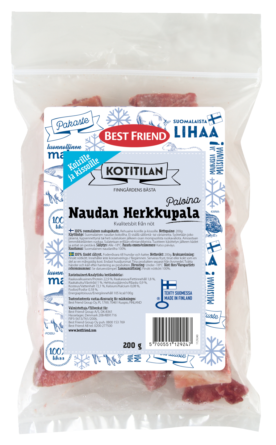 Best Friend Kotitilan naudan herkkupala 200g pakaste