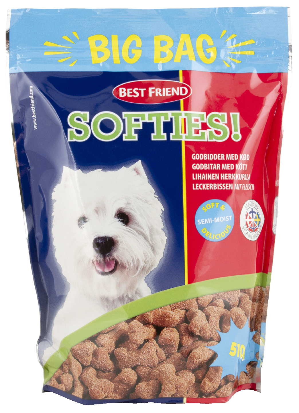 Best Friend Softies Big Bag lihainen herkku 510g