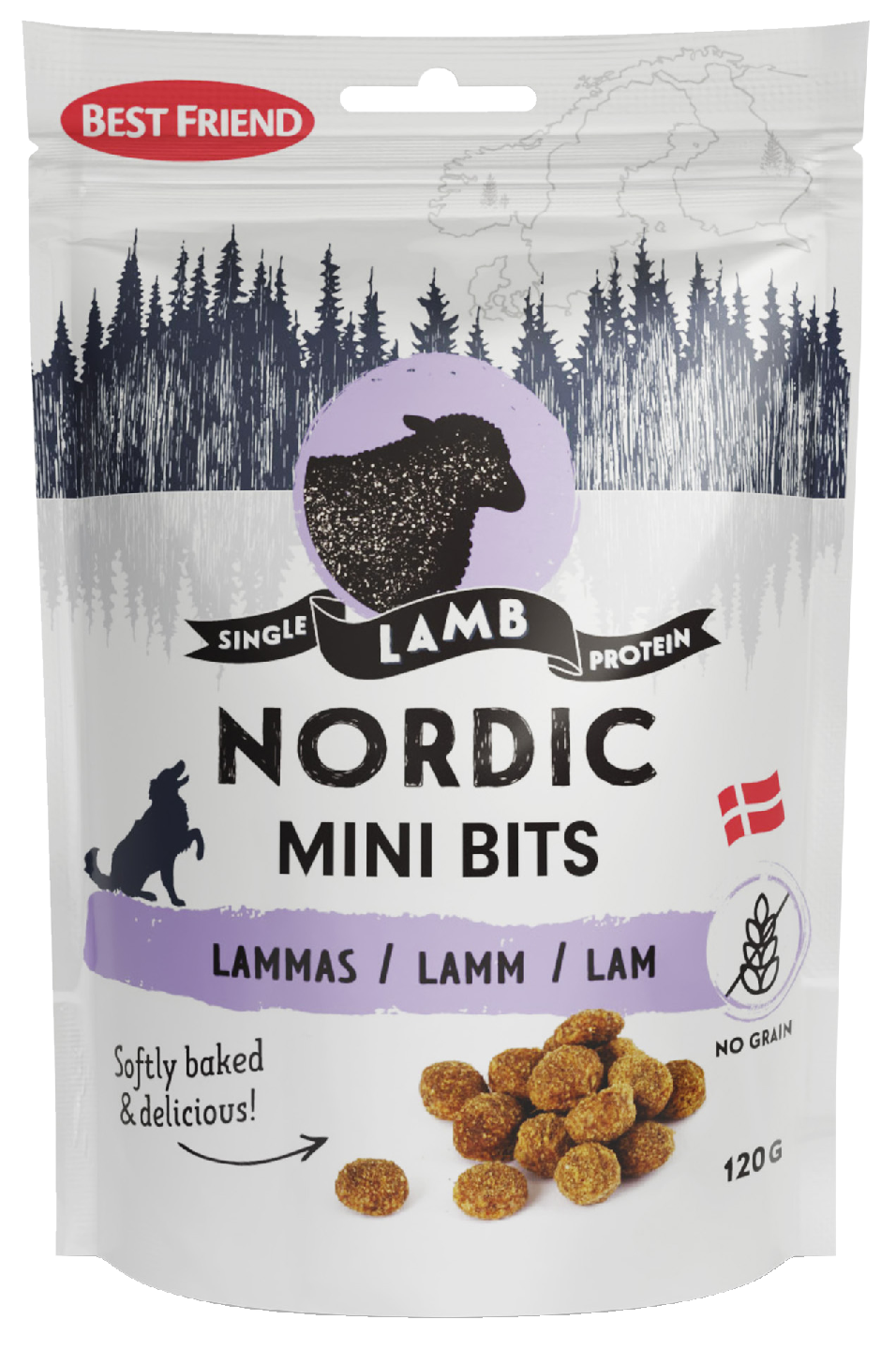 Best Friend Nordic Mini Bits makupalat koiralle 120g lammas