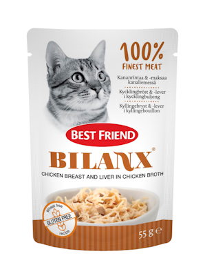 Best Friend Bilanx 55g Kananrintaa ja maksaa kanaliemessä