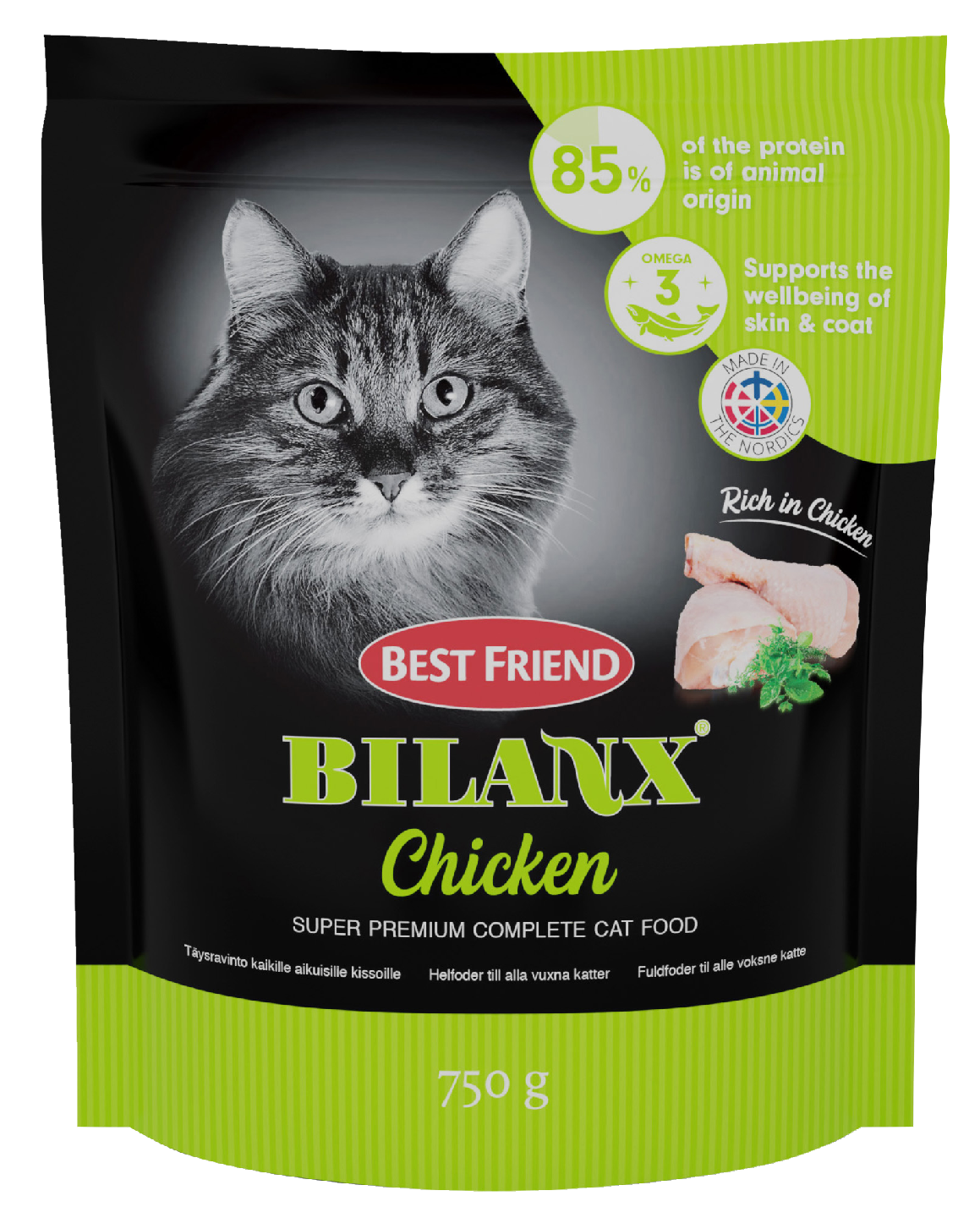 Best Friend Bilanx kissan täysravinto 750g kana