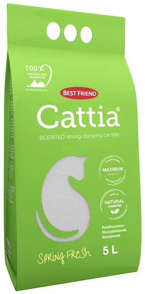 Best Friend Cattia Spring Fresh paakkuuntuva kissanhiekka 5l