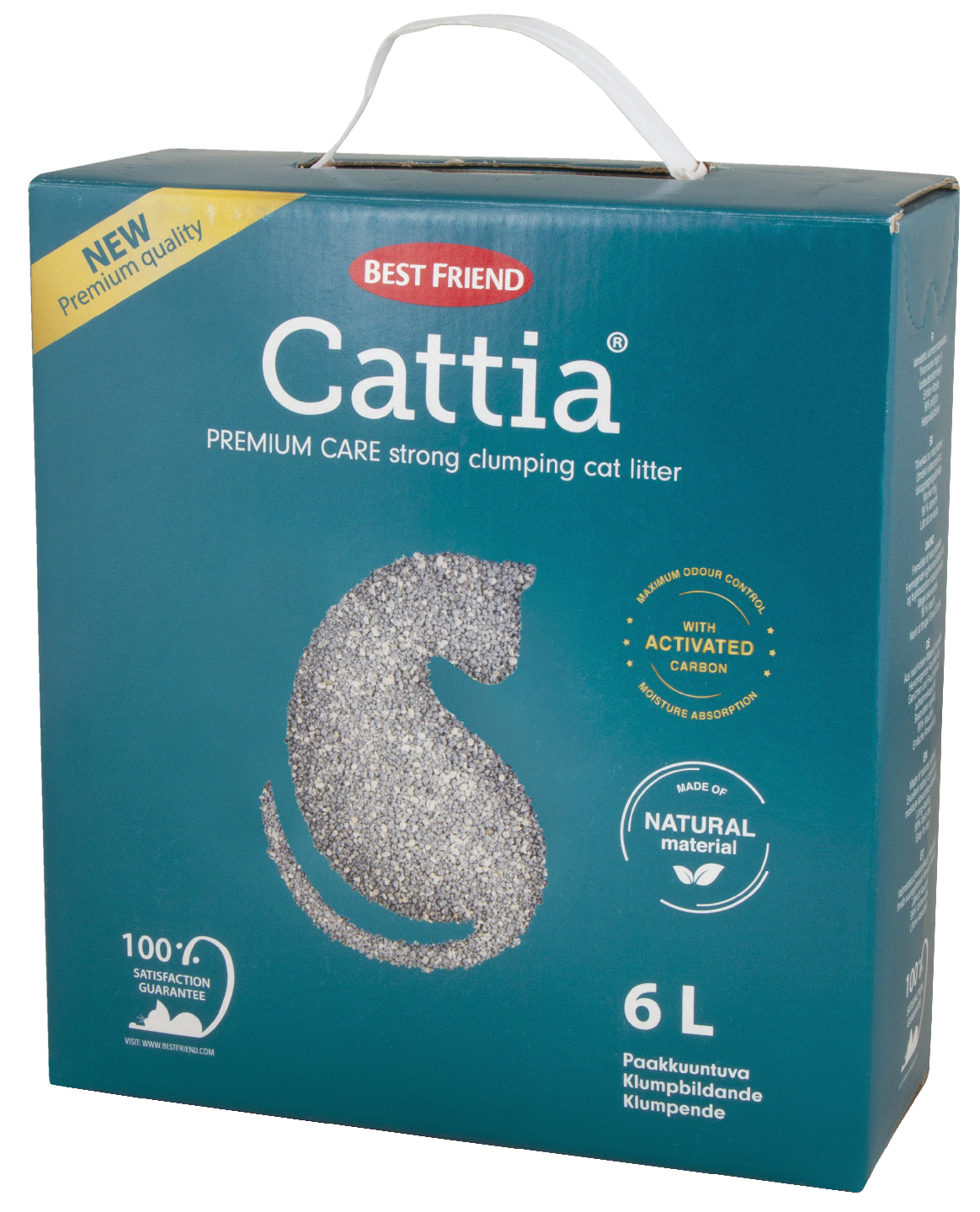 Best Friend Cattia Premium Care kissanhiekka paakkuuntuva 6L