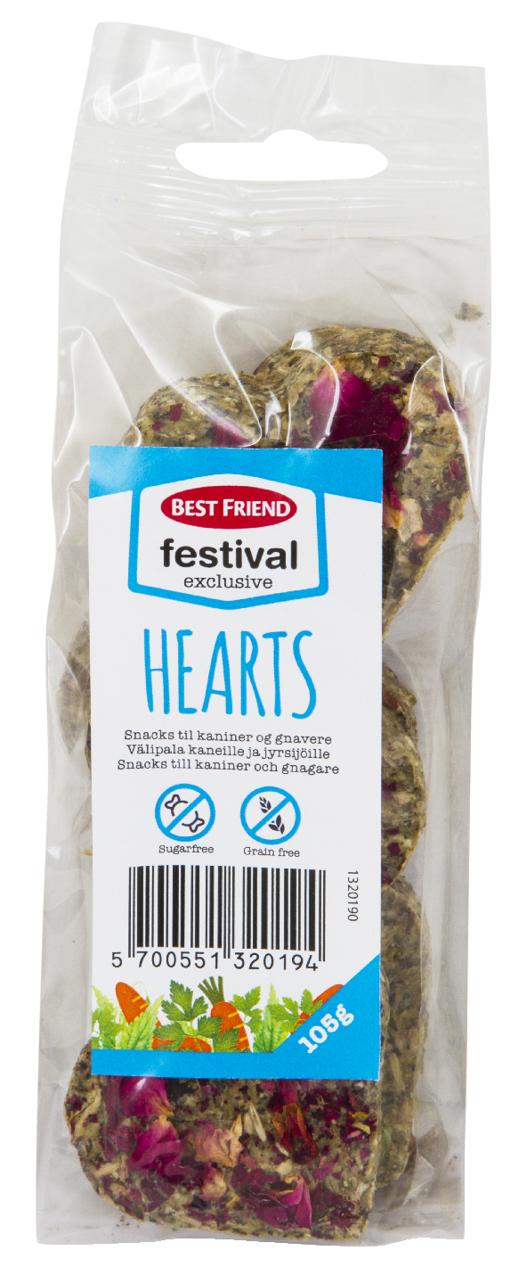 Best Friend Festival Exclusive sydänsnacksit 105g