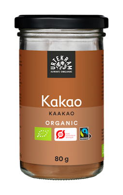 Urtekram Luomu Reilu kauppa Vähärasvainen Kaakaojauhe 80g