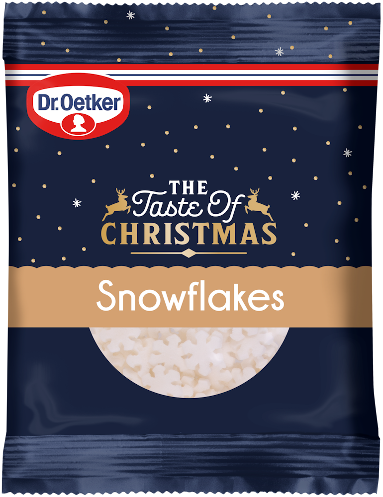 Dr. Oetker Snowflakes -koristerakeet 16g - HoReCa-tukku Kespro