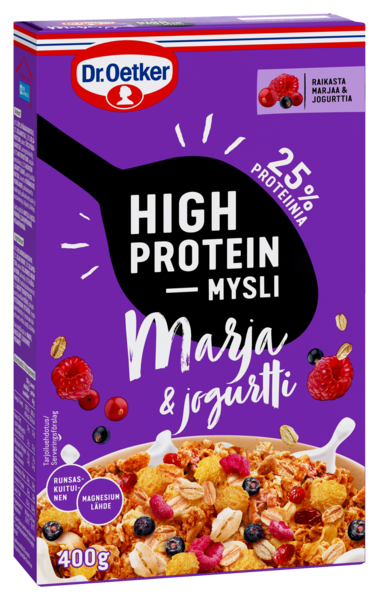 Dr. Oetker High Protein Marja & Jogurtti proteiinigranola 400 g