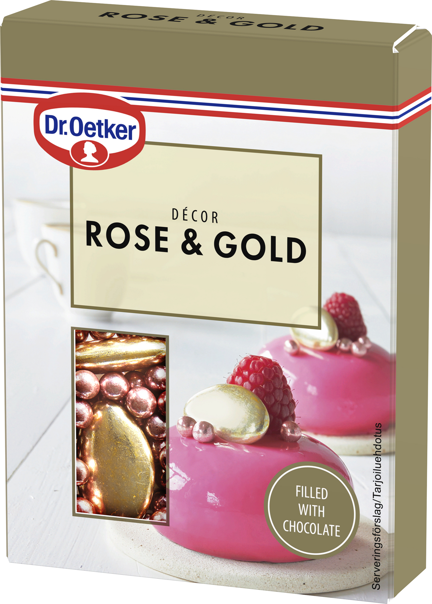 Dr. Oetker Rose-Gold Décor -koristerakeet 42g  Kultainen ja ruusukultainen